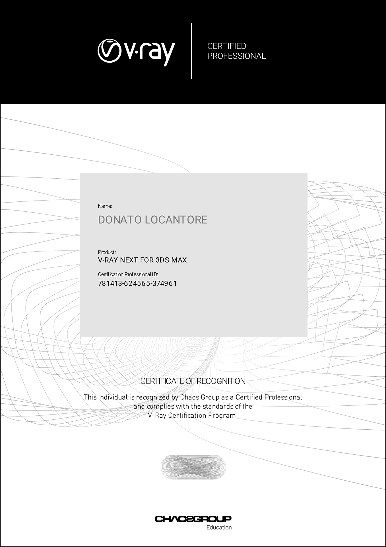 Vray Next – Certified Professional Vray Next – Certified Professional